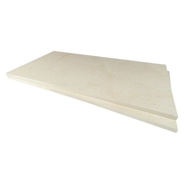 Living Style Cream 18 In. X 36 In. Matte Porcelain Paver Floor Tile, 2PK